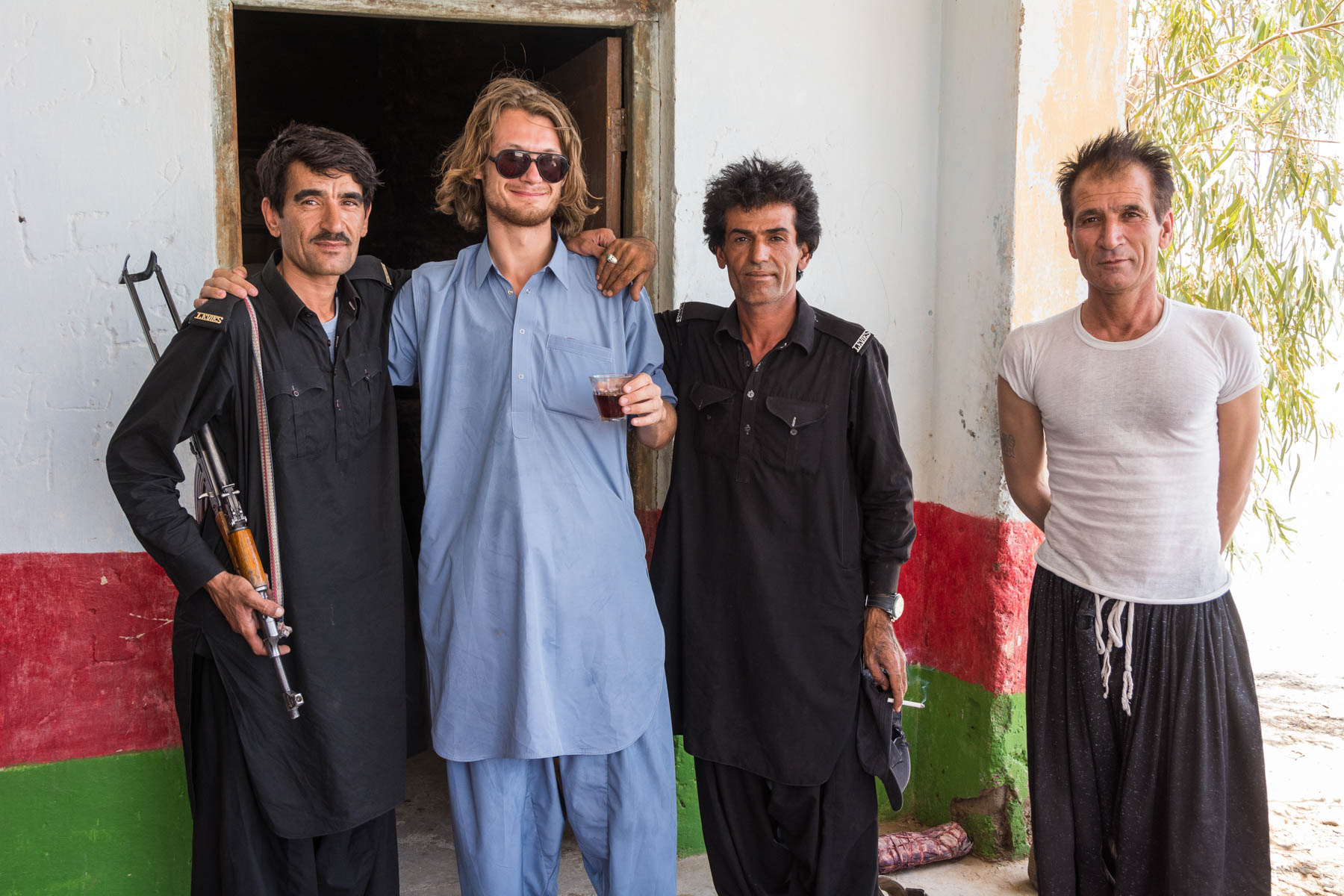 Sebastiaan of Lost With Purpose looking like a boss with Pakistani Levies