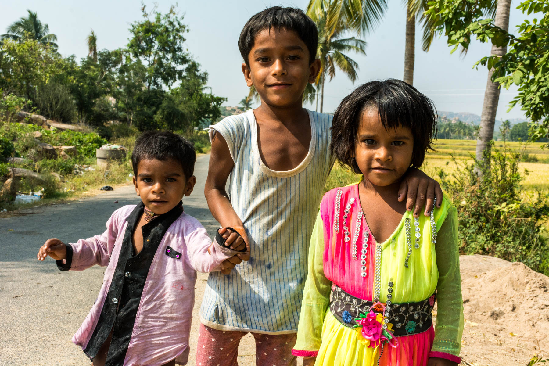 Children on the street in Hampi, India - Lost With Purpose
