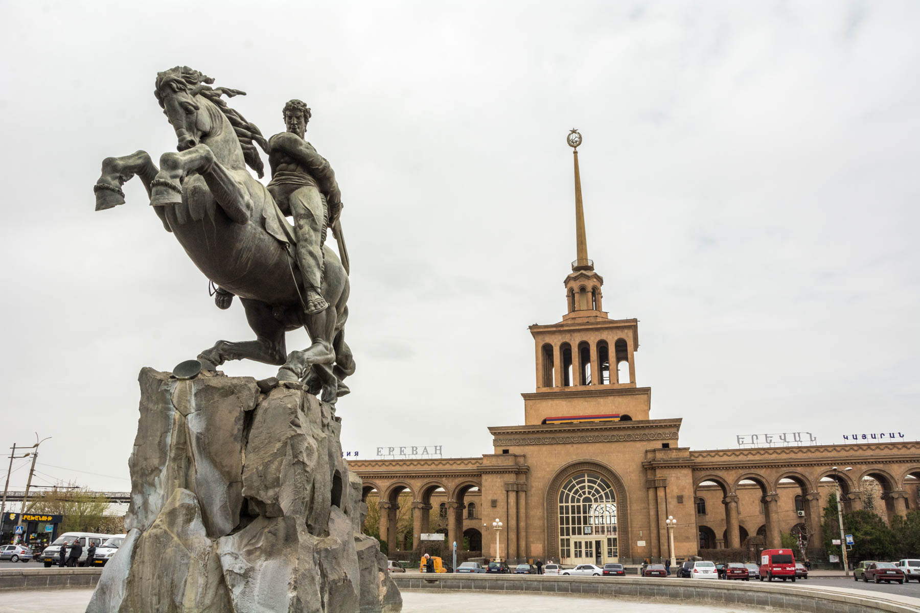 Statue of Sasuntsi Davit, or David of Sassoun, the hero of an Armenian epic.