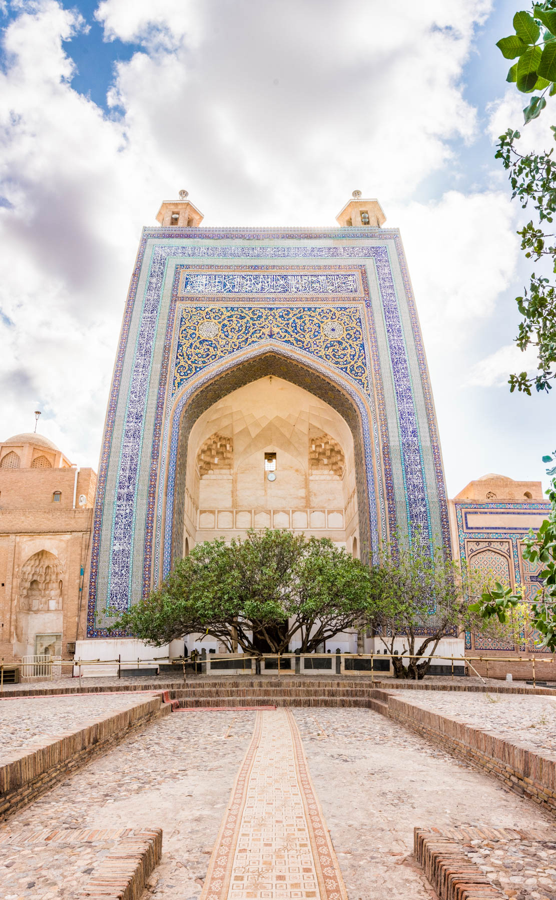 The exterior of the Jami mausoleum in Torbat-e Jam, Iran.