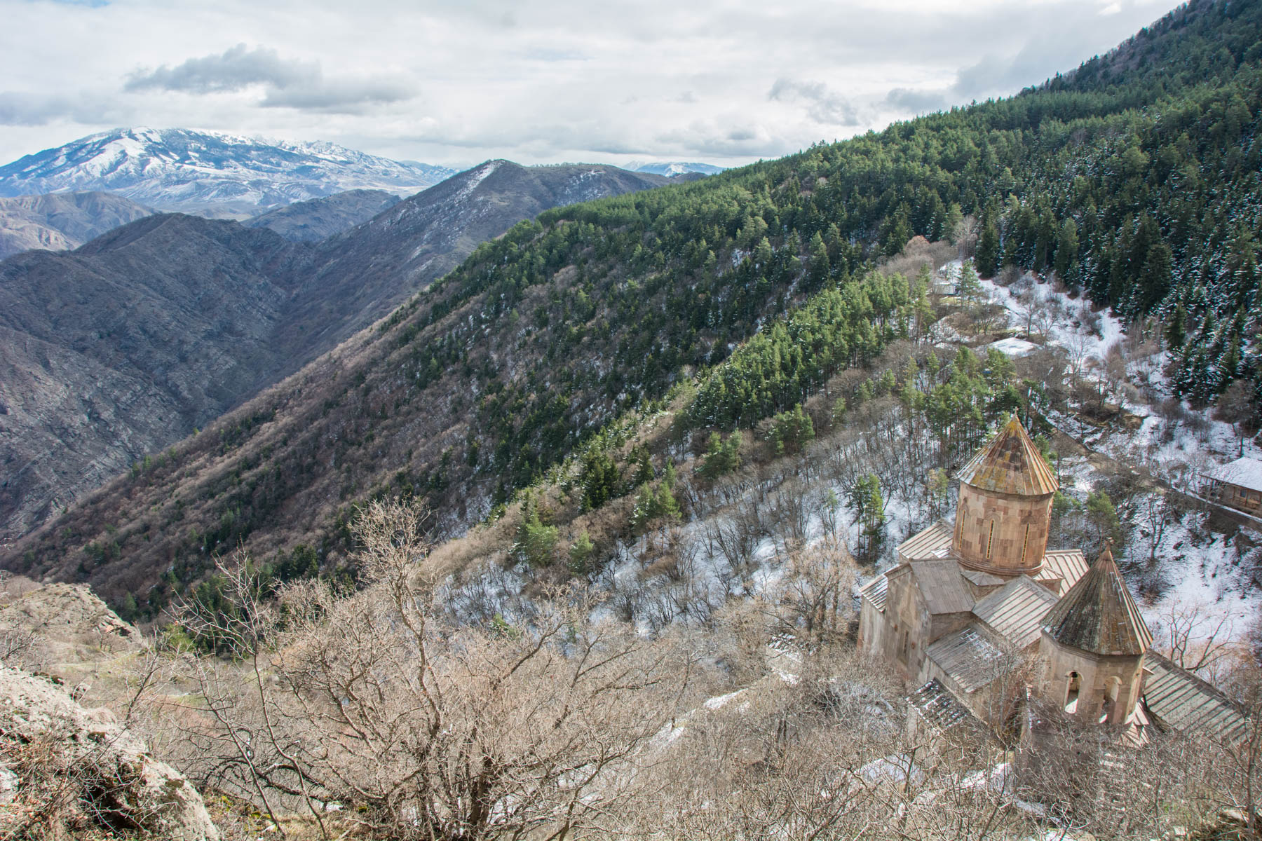 Saphara monastery in winter, near Akhaltsikhe, Georgia