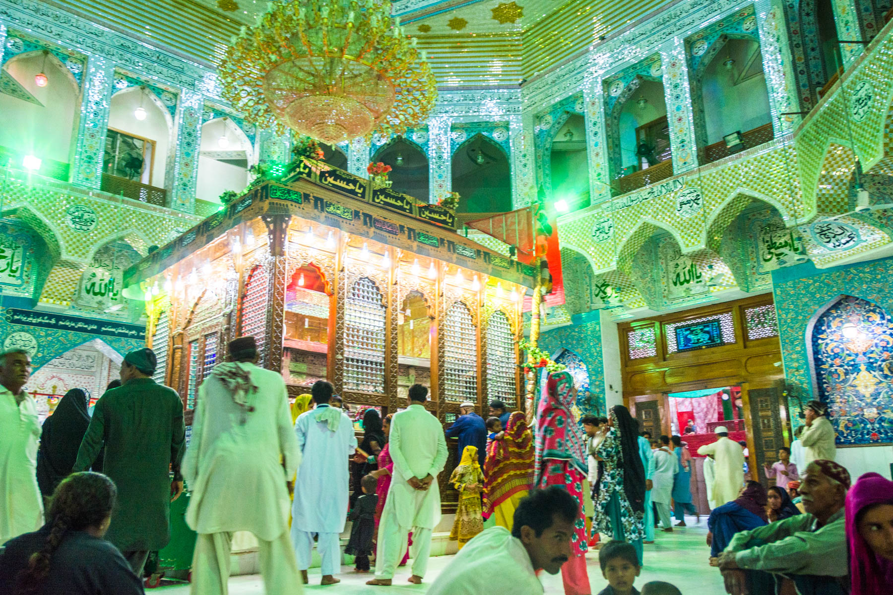 The Lal Shahbaz Qalandar shrine in Sehwan, Pakistan