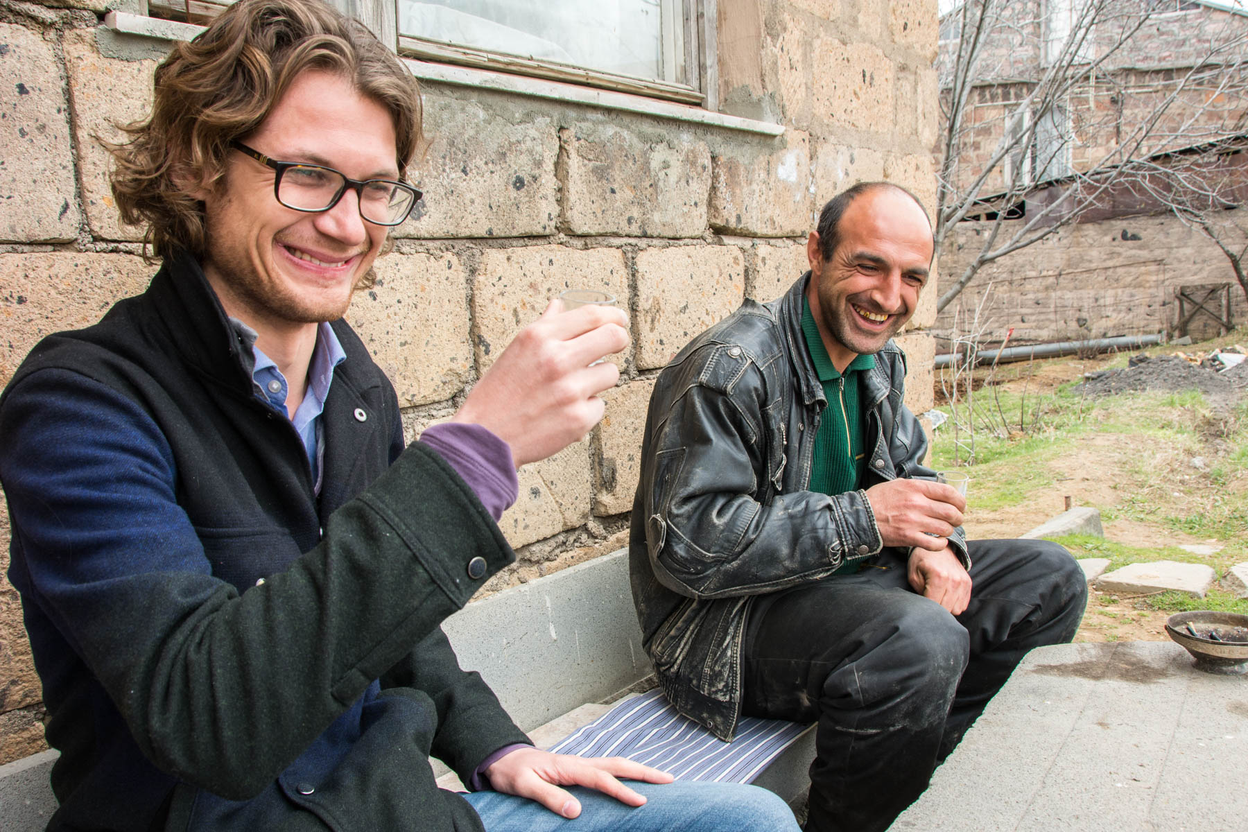 Bonding with locals in Yeghegnadzor, Armenia