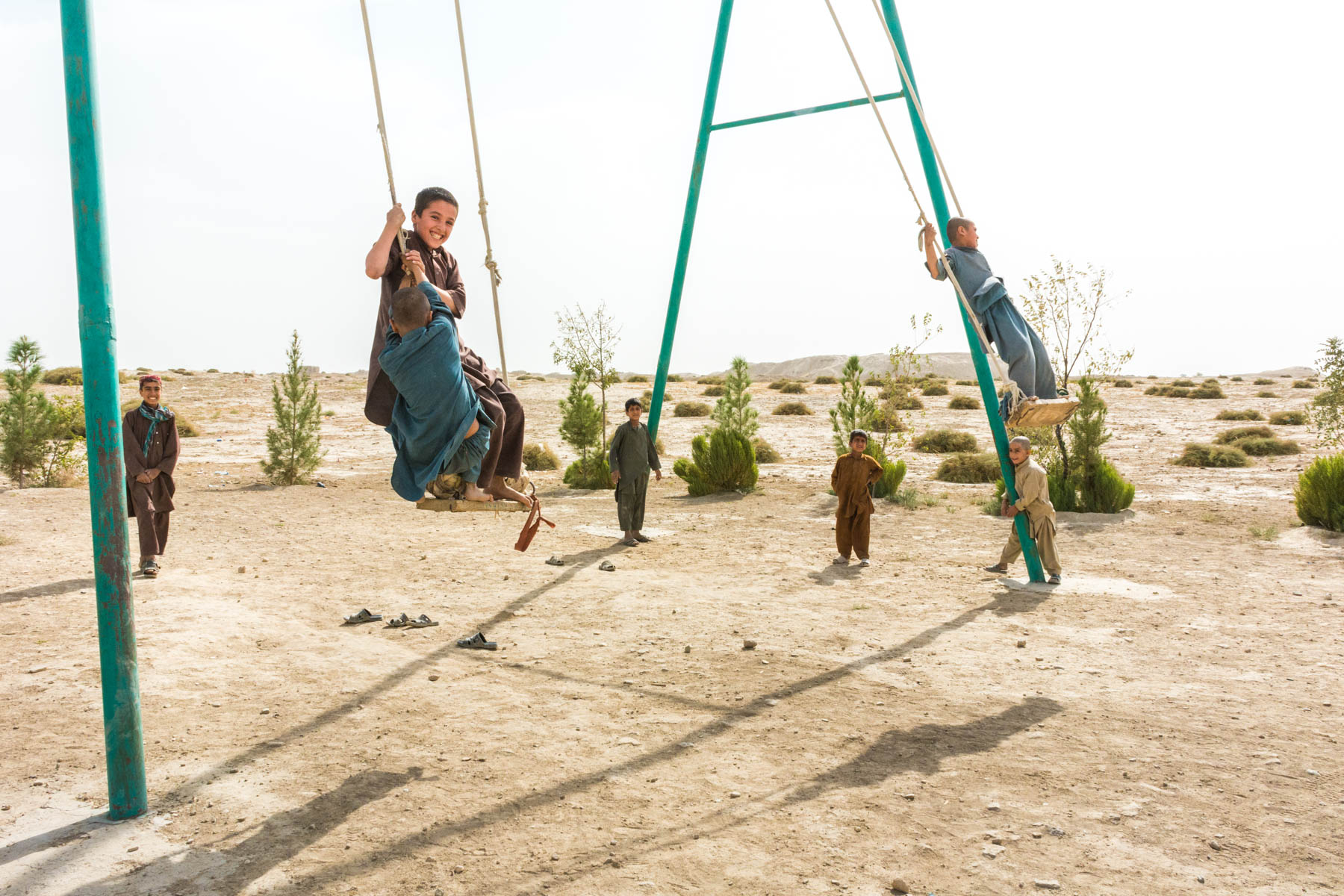 Children swinging in Old Balkh, Afghanistan - Lost With Purpose