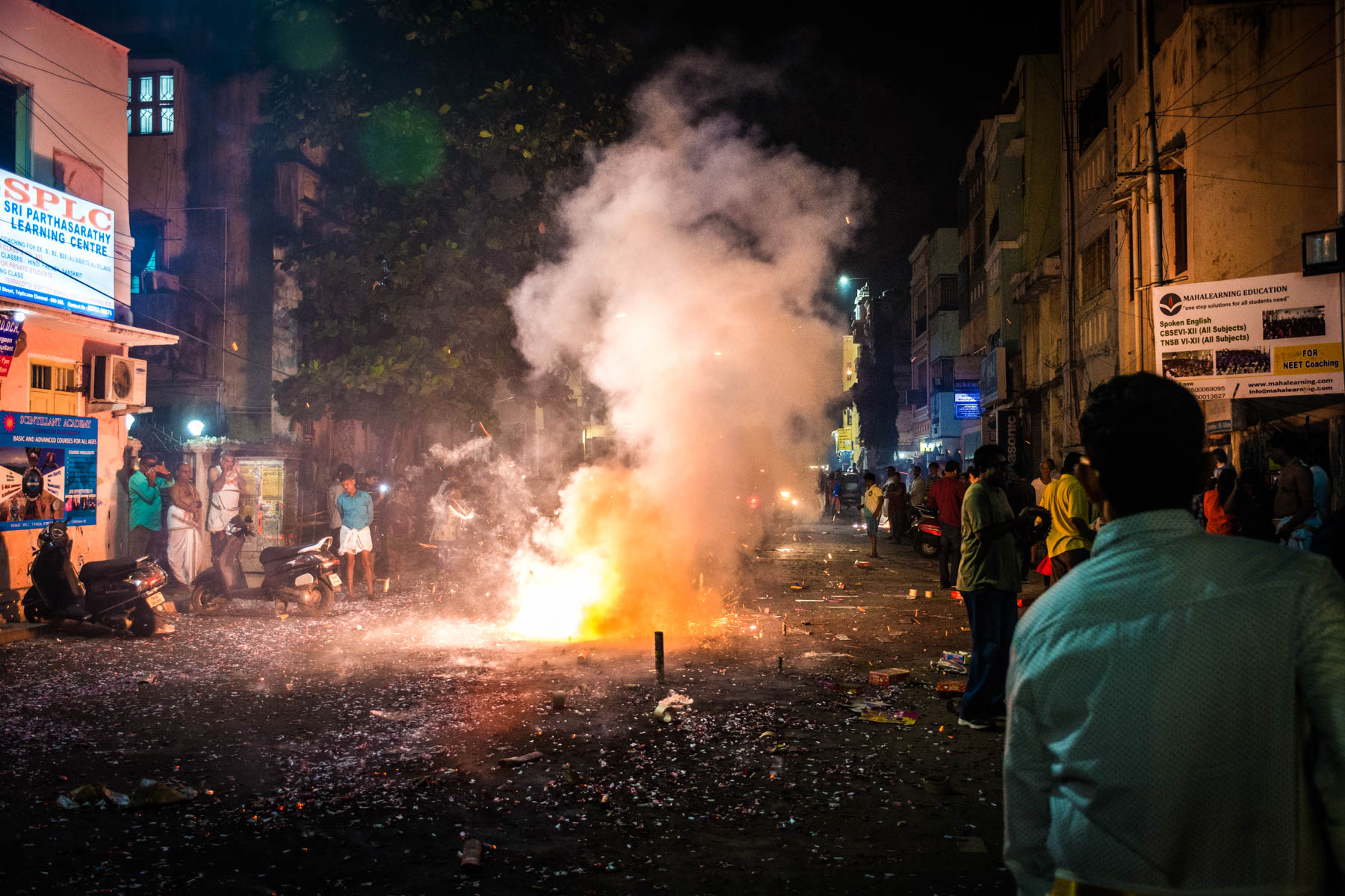 Explosions on the streets while celebrating Diwali in Chennai, India - Lost With Purpose