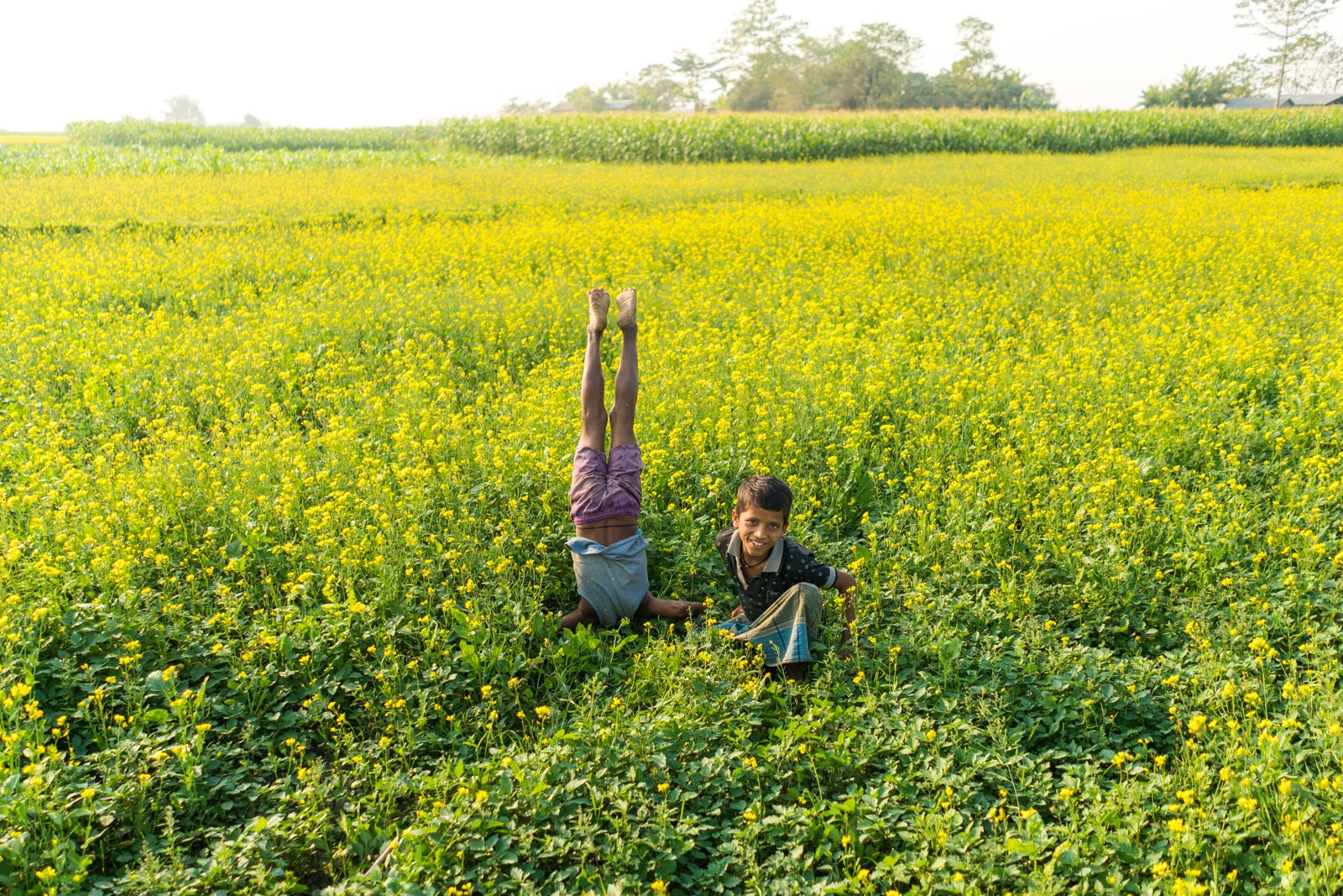 Children playing in Assam, India
