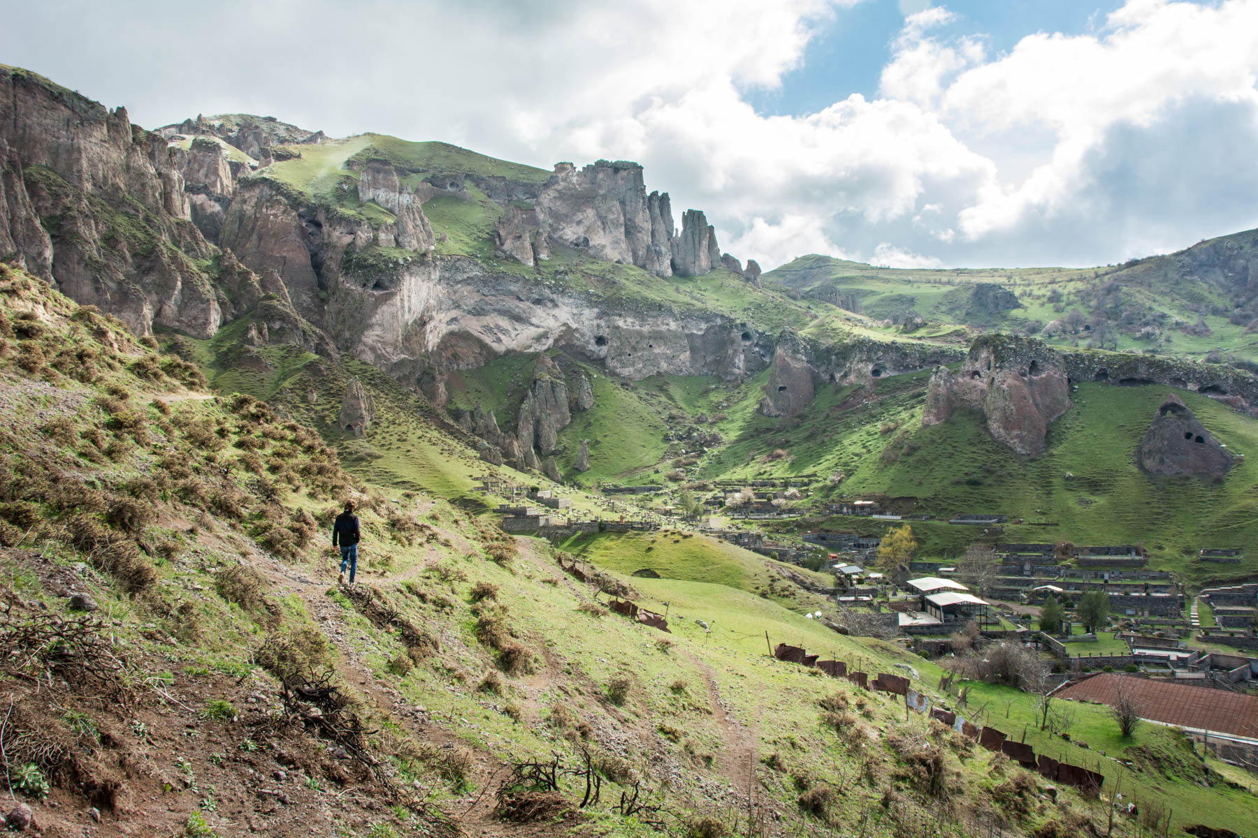 Sebastiaan exploring the rocky surroundings of Goris, Armenia - Lost With Purpose