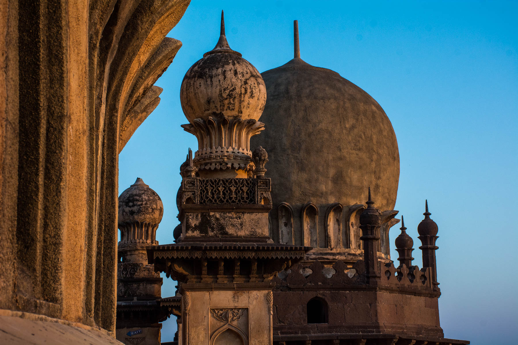 Off the beaten track places to visit in Karnatka, India - the domes of Gol Gumbaz at sunrise in Bijapur, India - Lost With Purpose