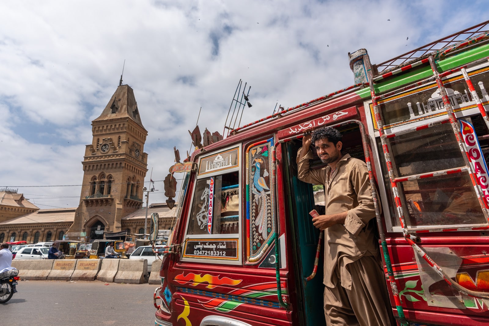 Sinidh travel guide - Trippy rainbow buses in Karachi, Pakistan - Lost With Purpose travel blog