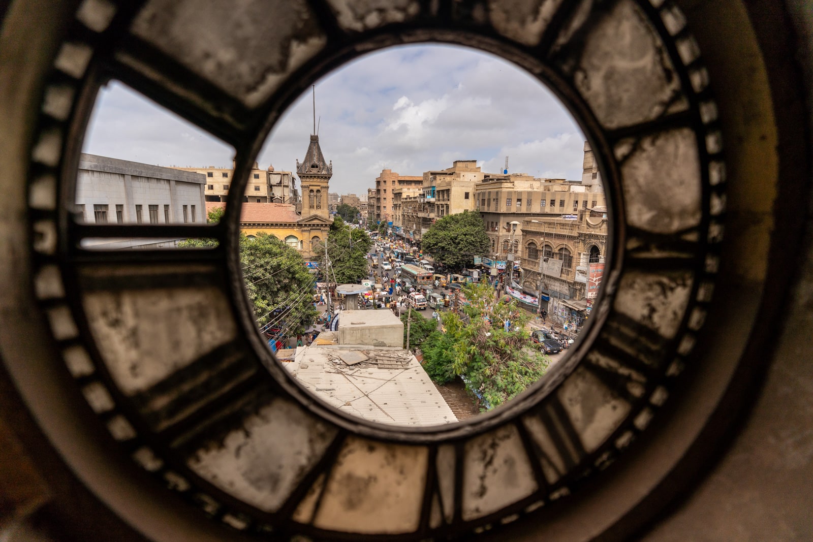 SIndh travel guide - Karachi streets through Denso hall clock - Lost With Purpose travel blog
