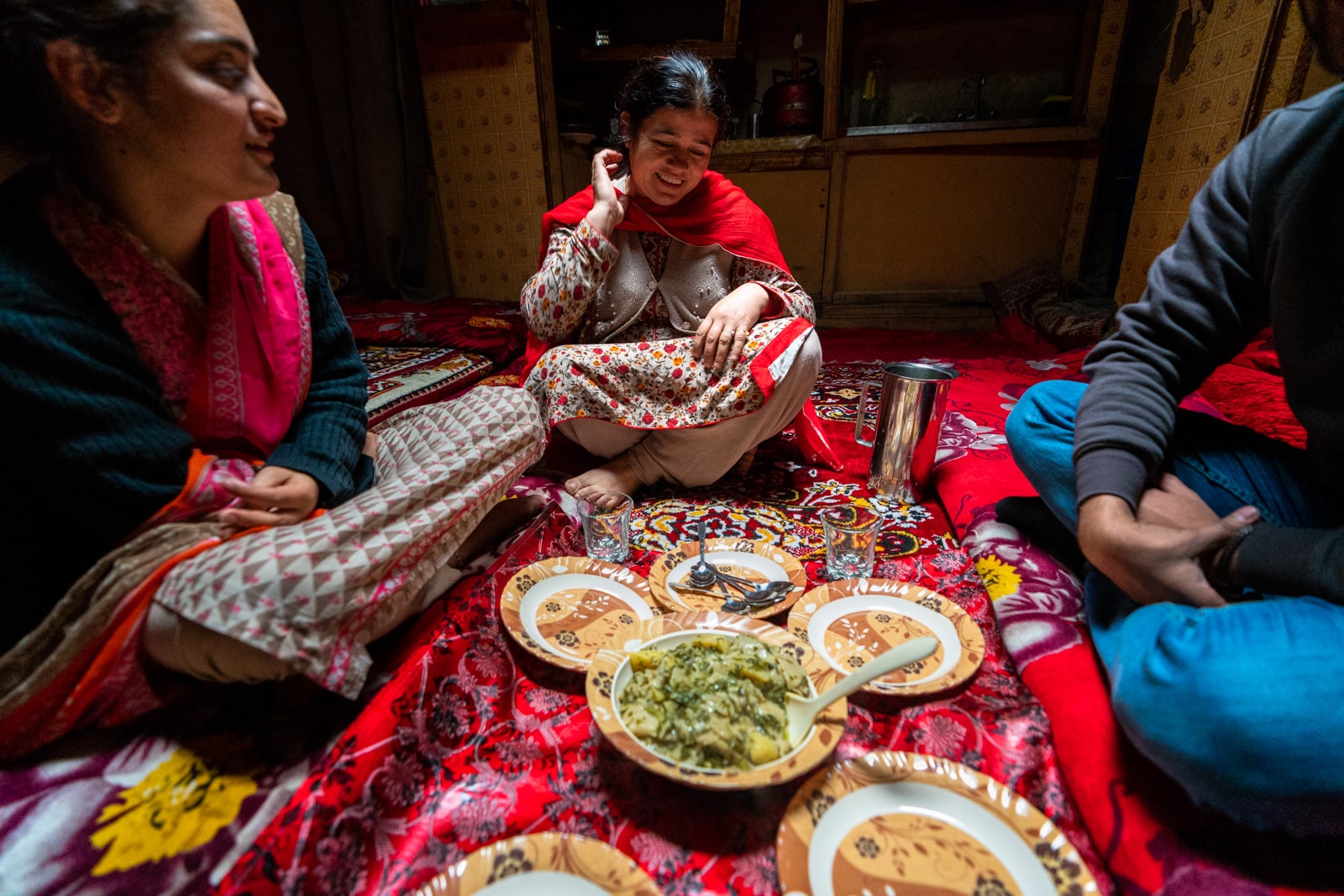 Lunch with a homestay host in Altit, Pakistan