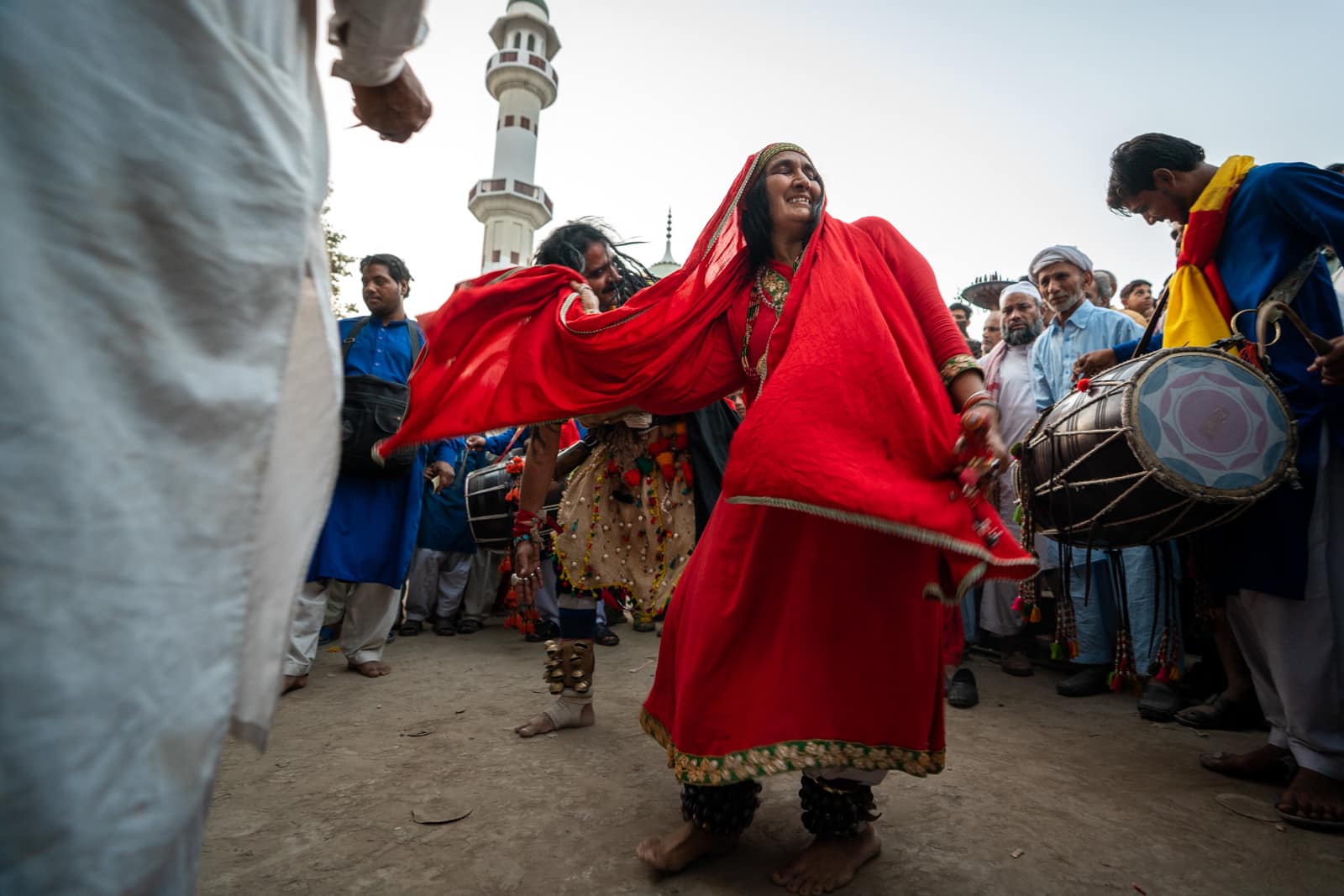 Female malang dancing at the urs of Madhu Lal Hussain in Lahore
