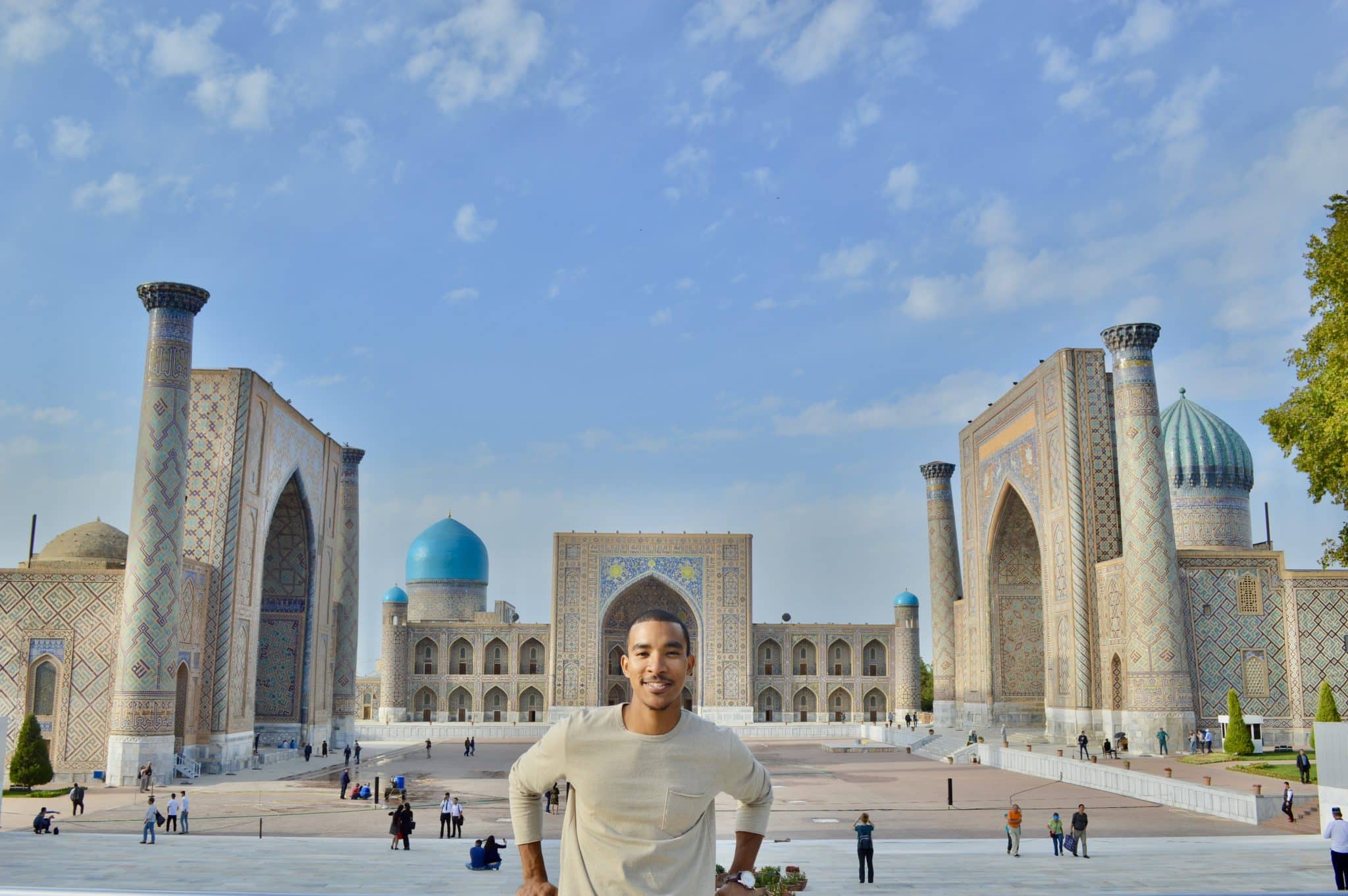 Tyreek, a Black and Asian traveler in Samarkand, Uzbekistan