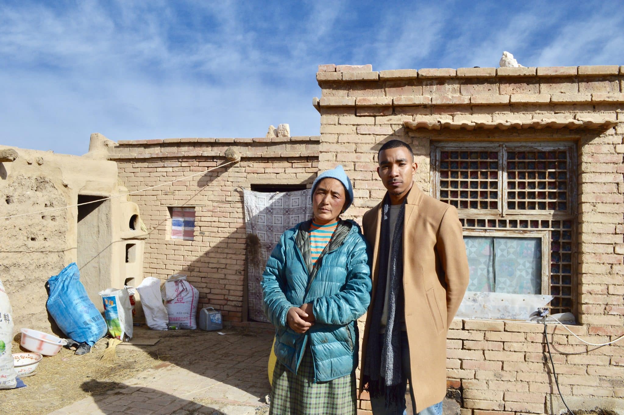 Tyreek with a woman in Central Asia